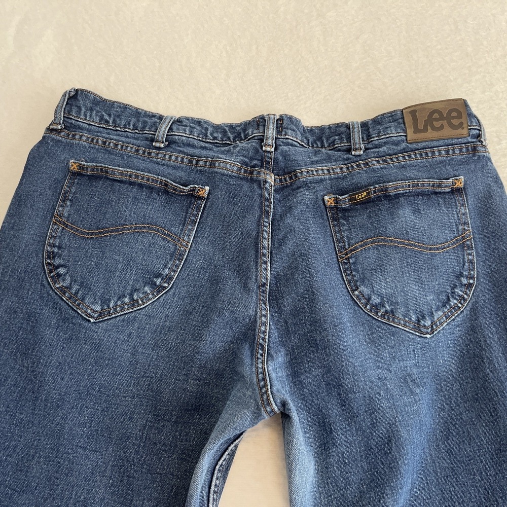 VTG Lee Jeans Relaxed Fit Mens 42x30 Blue Denim Pants Casual - Picture 5 of 15